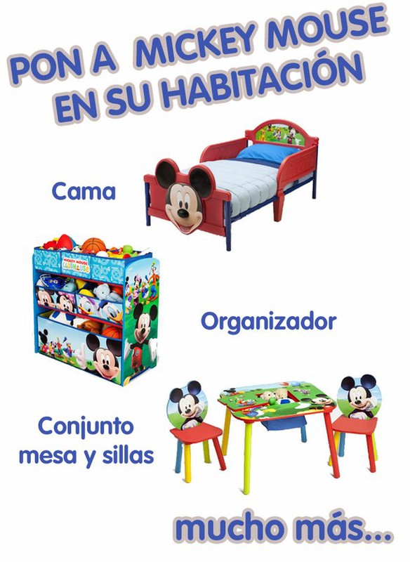 Camas y complementos de habitación de sus amigos Disney.