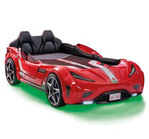 Cama coche infantil  gts 100x190 rojo