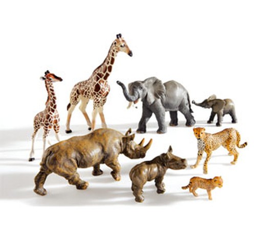 Figuritas de los animales de la savana