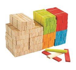 Listones de construccion de madera colores 300 unid.