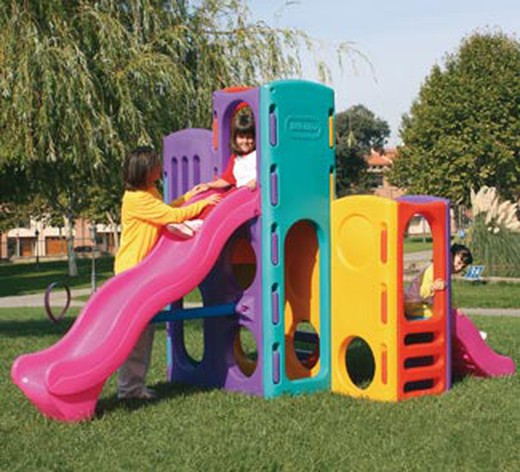 Little tikes Playground infantil con 2 toboganes