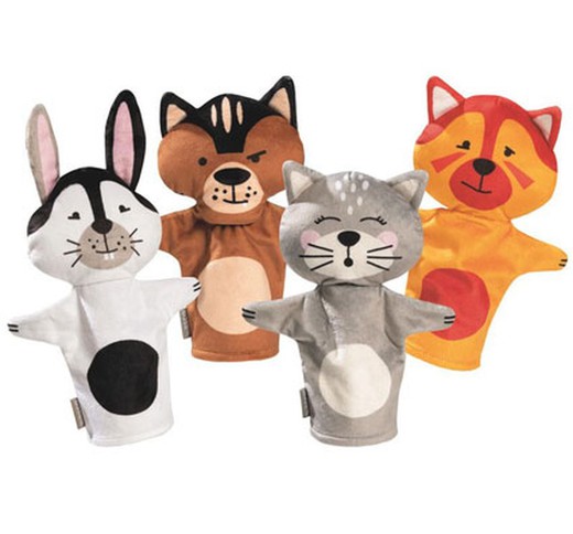 Maxi lote de marionetas infantiles los animales