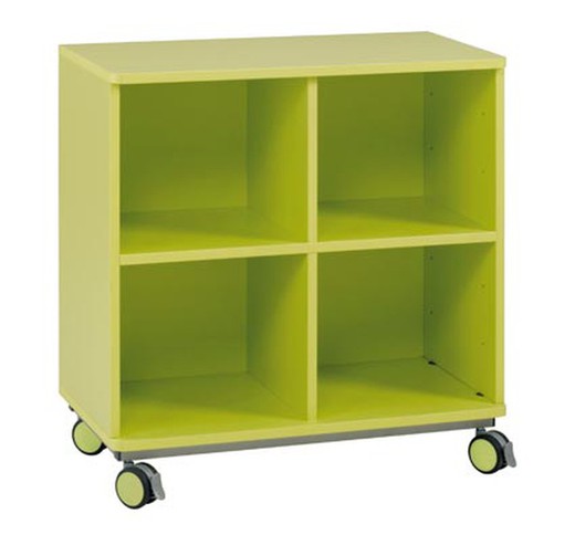 Mueble citrus con ruedas + 4 casillas