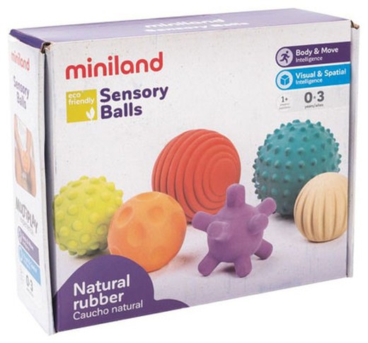 Pelotas sensoriales táctiles set de 6 pelotas La Tienda De La Familia