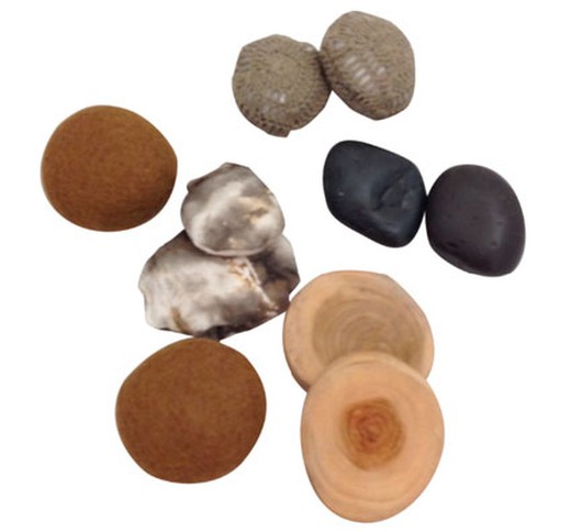 Piedras sensoriales diferentes texturas