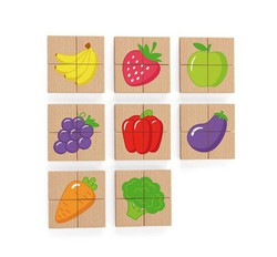 Puzzle blocks magnéticos los vegetales