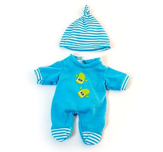 Ropa Pijama invierno azul para muñeco 21 cm