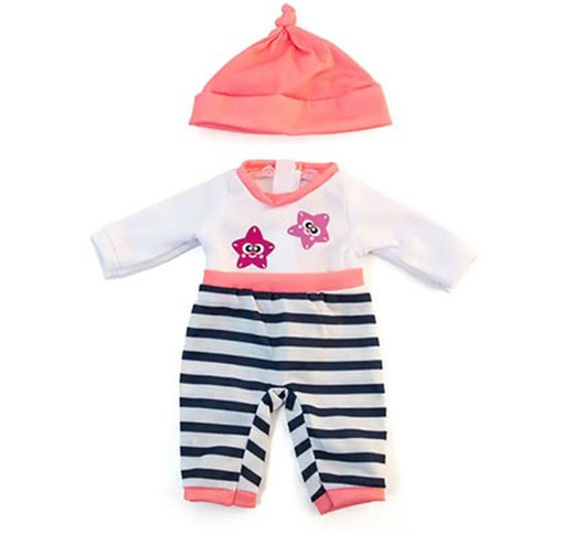 Ropa Pijama invierno salmón para muñeco 32 cm