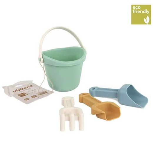 Set de palas y cubo de arena y agua baby Eco friendly