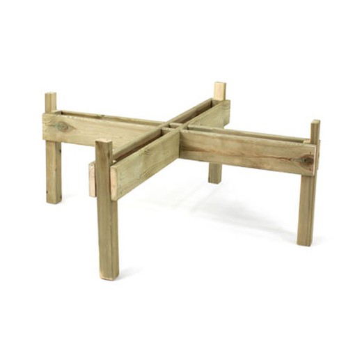 Soporte de madera para bandeja mundo activo  -Alt 40cm