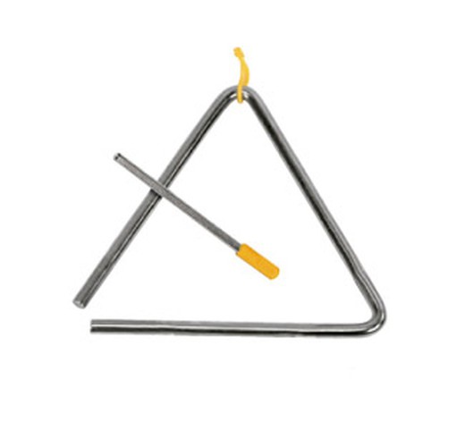 Triangulo acero 16 cm + martillo