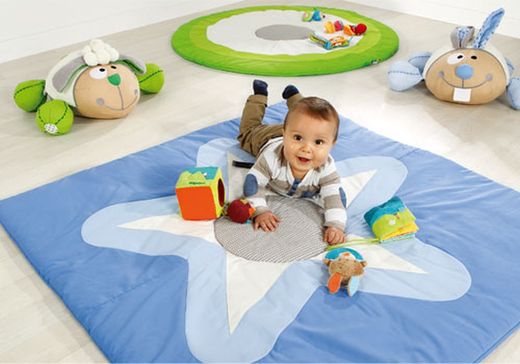 Cojines, pórticos de actividades y tapices para Bebés