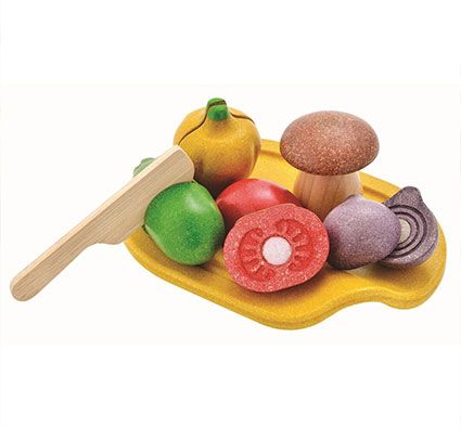 Alimentos para cortar ecológicos las verduras