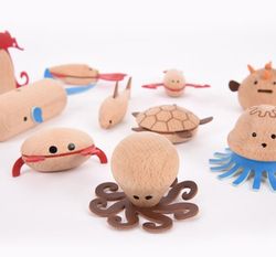 Animales Criaturas marinas de madera
