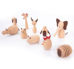 Animalitos de madera los amigos