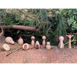 Animalitos de madera los amigos