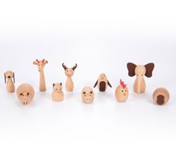 Animalitos de madera los amigos