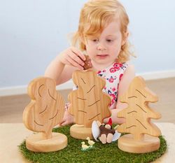 Árboles de madera para juego simbólico