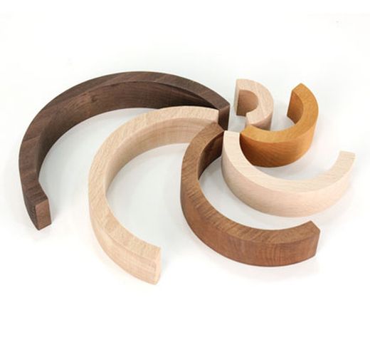 Arcoíris tres maderas naturales