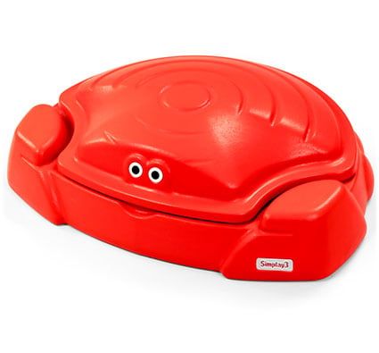 Arenero infantil con tapa el cangrejo para exterior