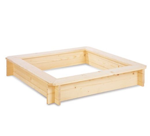 Arenero infantil de madera natural 100x100cm