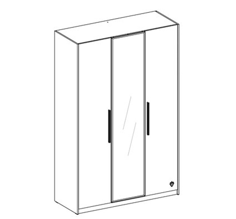 Armario 1 puerta Línea Confetti blanco claro bicolor/multicolo - Vertbaudet
