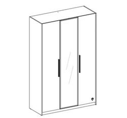 Armario White 3 puertas con espejo