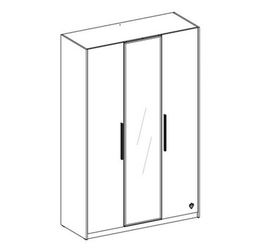 Armario White 3 puertas con espejo