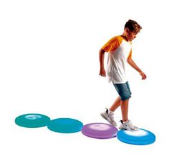 Baldosa circular recargable interactiva