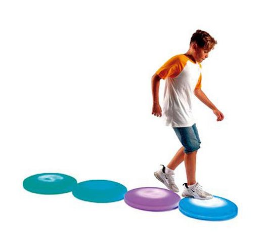 Baldosa circular recargable interactiva