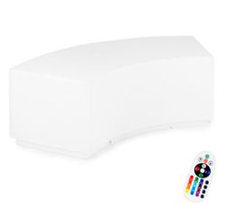 Banco curvo de luz led inalámbrico decorativo