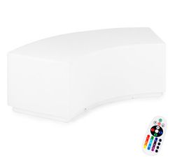 Banco curvo de luz led inalámbrico decorativo