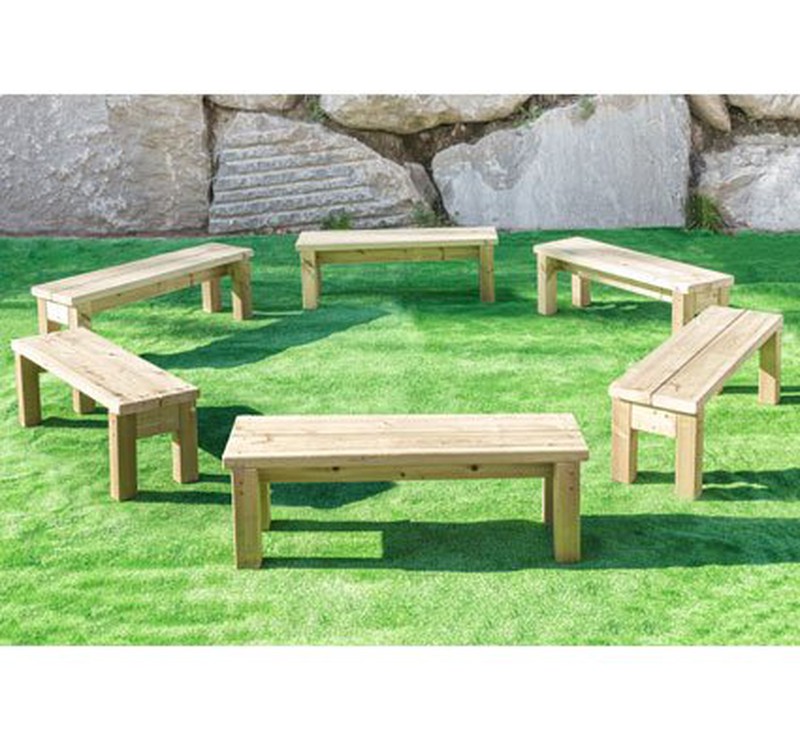 Banco de madera infantil para el patio de exterior — La Tienda De La Familia