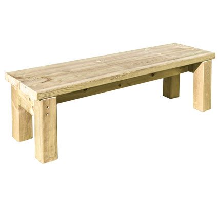 Banco de madera infantil para el patio de exterior