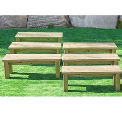 Banco de madera infantil para el patio de exterior