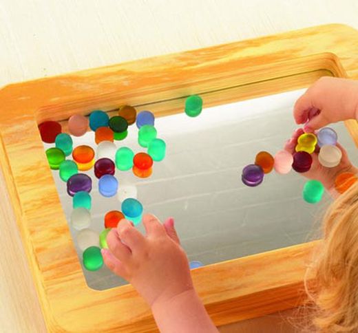 Bandeja de experimentación con espejo