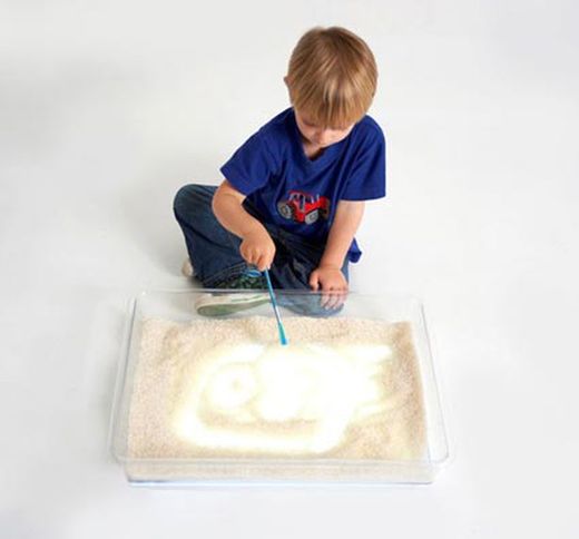 Bandeja de experimentación y arte para mesa de luz