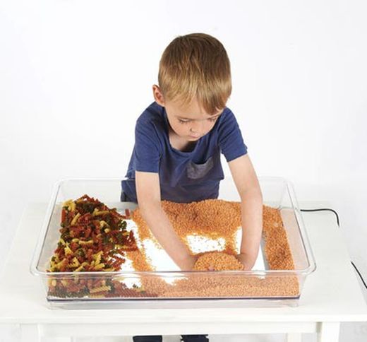 Bandeja de experimentación y arte para mesa de luz