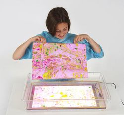 Bandeja de experimentación y arte para mesa de luz