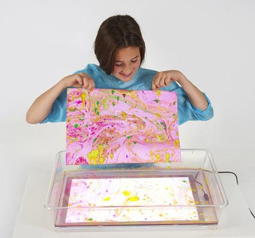 Bandeja de experimentación y arte para mesa de luz