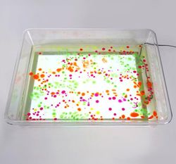 Bandeja de experimentación y arte para mesa de luz