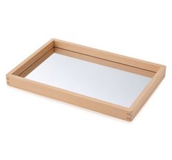 Bandeja espejo de madera pequeña