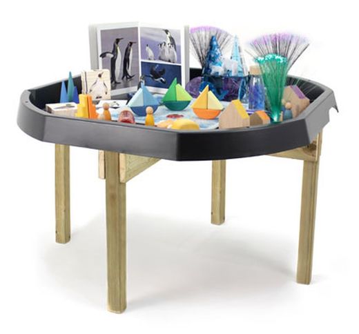 Bandeja mundo activo con soporte de madera  -Alt 55cm