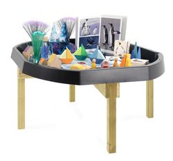 Bandeja mundo activo con soporte de madera  -Alt 55cm