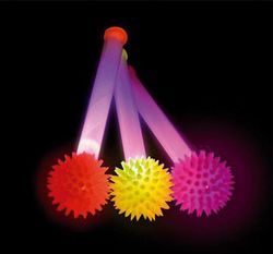 Bastón con pelota erizo con luz
