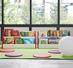 Biblioteca white expositor de libros pequeño