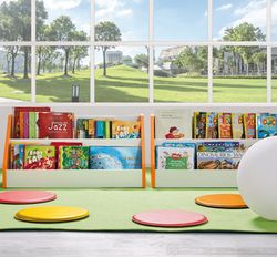 Biblioteca white expositor de libros pequeño
