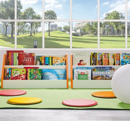 Biblioteca white expositor de libros pequeño