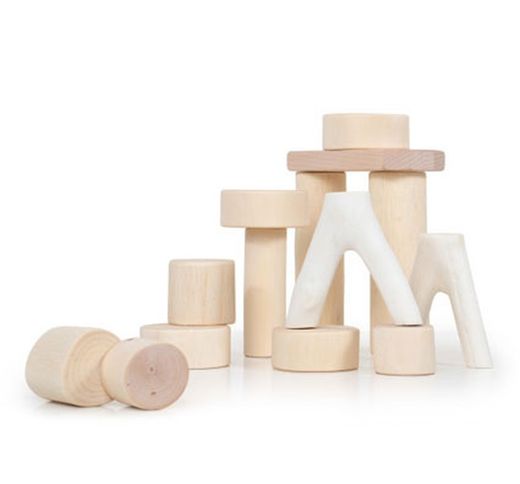 Bloques de construcción ramas de madera natural primera edad