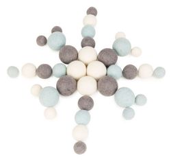 Bolas de fieltro los copos de nieve paisaje invernal los Mini Mundos